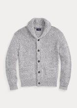 Load image into Gallery viewer, POLO Ralph Lauren - Cashmere Shawl-Collar Cardigan in Grey Multi.

