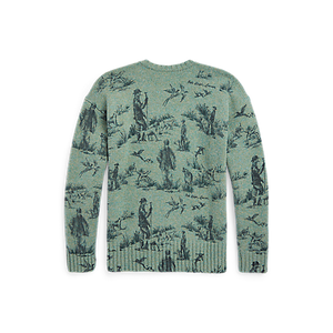 POLO Ralph Lauren - Original Label Wool Printed Crewneck Sweater in Novelty Motif (Stockport Amble).