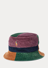 Load image into Gallery viewer, Polo Ralph Lauren - Corduroy Loft Bucket Hat w/ Pony Logo - Colorblock
