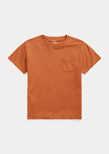 RRL - Garment-Dyed Pocket T-Shirt in Orange.