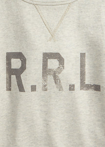 RRL - Logo Fleece Sweatshirt in Oatmeal Heather.