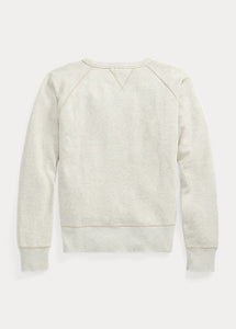 RRL - Logo Fleece Sweatshirt in Oatmeal Heather - back.