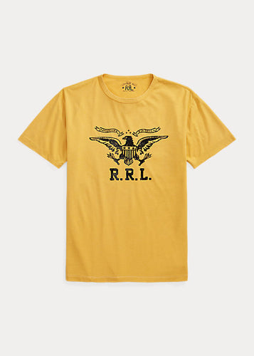 RRL - Logo Jersey T-Shirt in Vintage Gold.