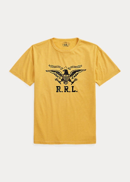 RRL - Logo Jersey T-Shirt in Vintage Gold.