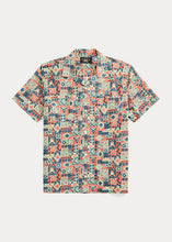 Load image into Gallery viewer, RRL - Print Woven S/S Camp Shirt in Teal/Multi.

