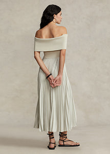 Polo Ralph Lauren - Hybrid Off-the-Should Pleated Dress